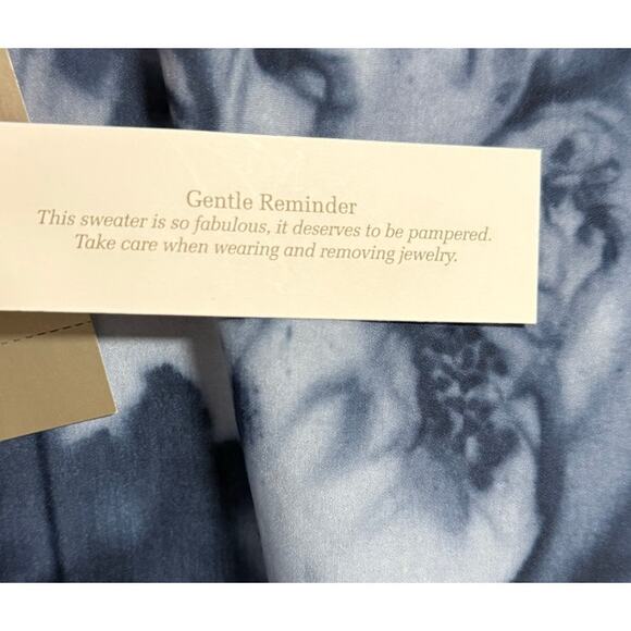 Chico's New Women's Floral Indigo Hope Pullover Sweater  Size 2/Large - Picture 7 of 14